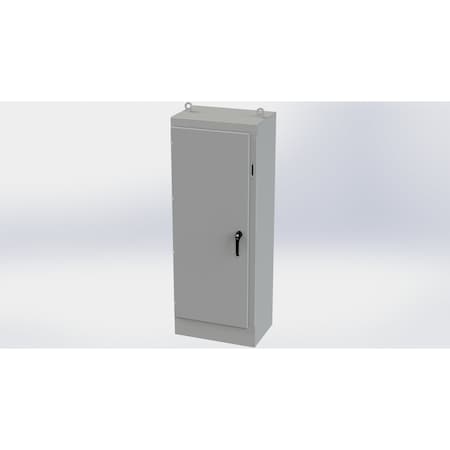 Saginaw Control & Engineering 3 Point Latch with Coinproof/Padlock Handle Electrical Enclosures, 72 in H, 18 in D, 27-1/2 in W SCE-72XM2818